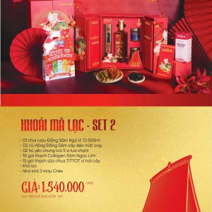 Quà tết 2026 Sâm Ngọc Linh - SET2 Khoái Mã Lạc | Quà Tặng Doanh Nghiệp